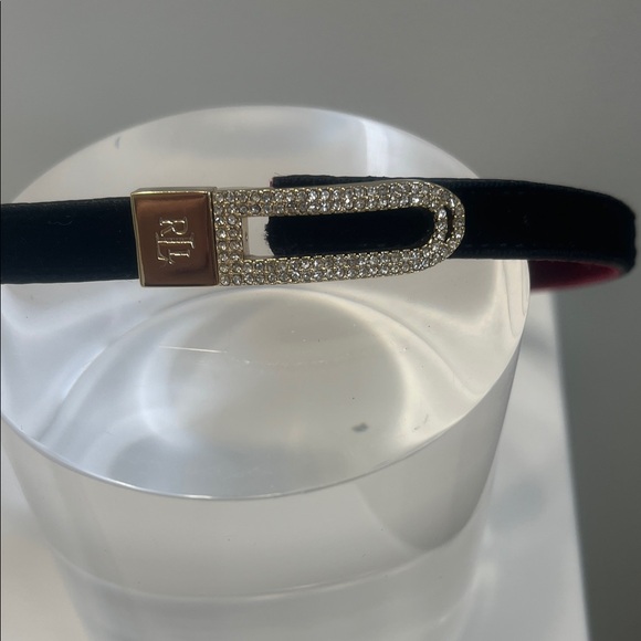 Ralph Lauren necklace (Choker)Black Velvet reversible to burgundy - Picture 2 of 6